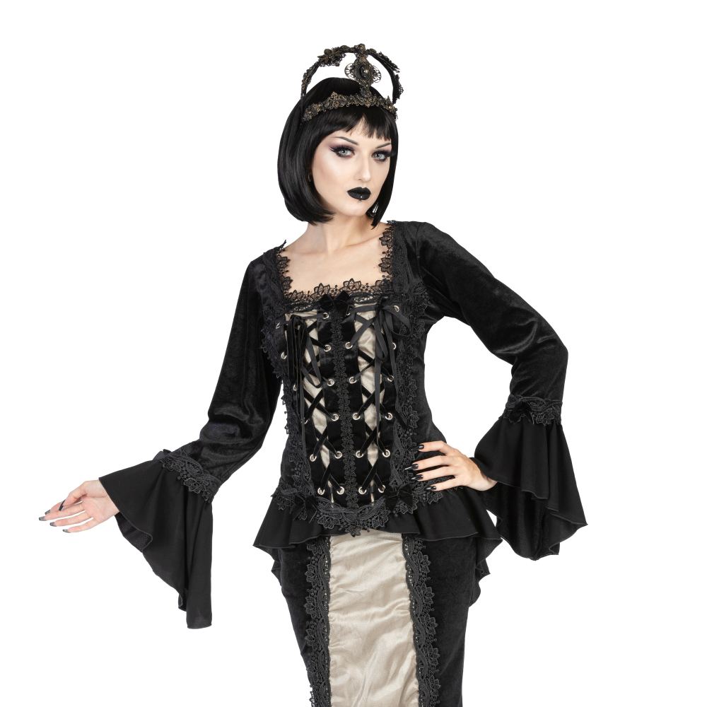 Sinister - 1131 Longsleeve top - Zwart/Ivoorkleurig